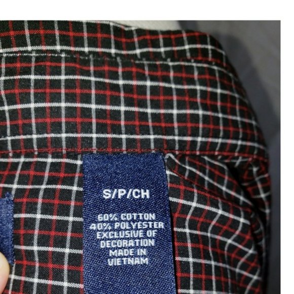 Men's Chaps Plaid Button Down Shirt Small - Picture 7 of 7
